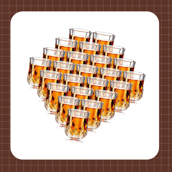 Eternal Night Mini Shot Glasses Set Tasting Glasses Heavy Base Clear